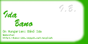ida bano business card